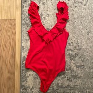 Wilfred red bodysuit